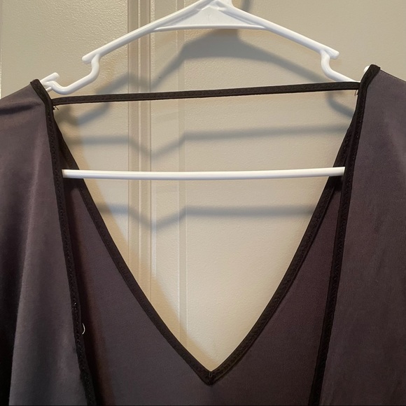 Diesel Short Sleeve Dress Size Medium Satin Grey with Black Trim Casual Cool - Picture 5 of 12